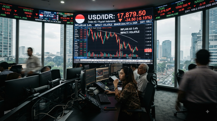 Rupiah Rp17.879, Inflasi AS Jadi Penentu Pasar