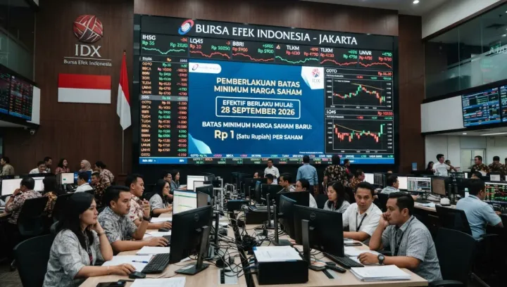 BEI Berlakukan Harga Minimum Saham Rp1 Mulai 28 September