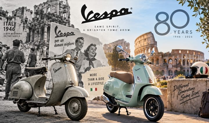 Dari Kendaraan Pascaperang hingga Ikon Gaya Hidup, Mengapa Desain Vespa Bertahan 80 Tahun?