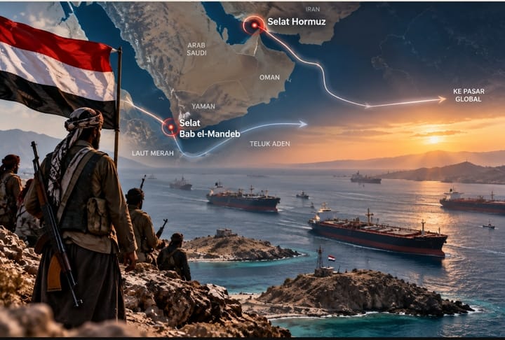 Setelah Hormuz, Houthi Rebut Perim dan Dhubab di Bab el-Mandeb, Jalur Energi Dunia Makin Tertekan