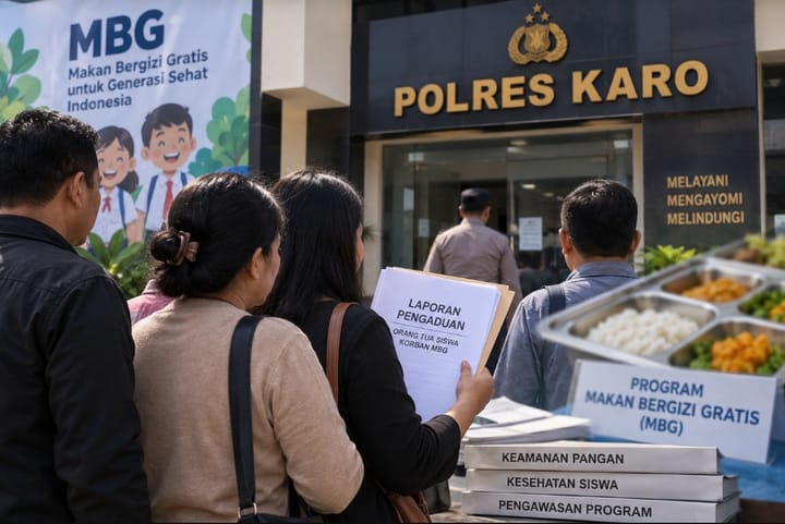 Kasus Dugaan Keracunan MBG di Karo Masuk Jalur Hukum, Orang Tua Siswa Lapor Polisi