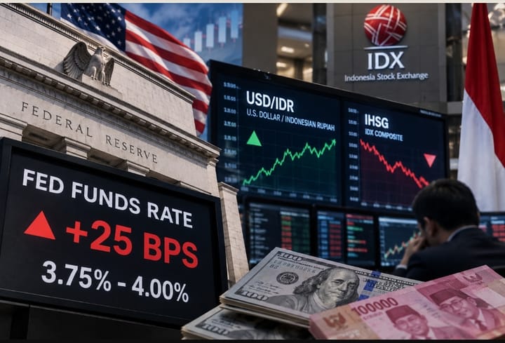The Fed Naikkan Suku Bunga 25 Basis Poin, Rupiah dan IHSG Hadapi Tekanan Baru