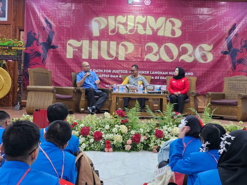 KAUP FH Hadiri PKKMB Universitas Pancasila, Ajak Mahasiswa Aktif di Perkuliahan dan Organisasi