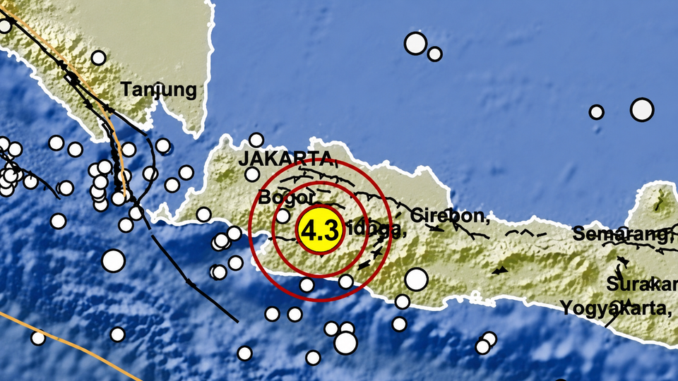 Gempa M4,3 Guncang Cianjur, Dipicu Sesar Aktif