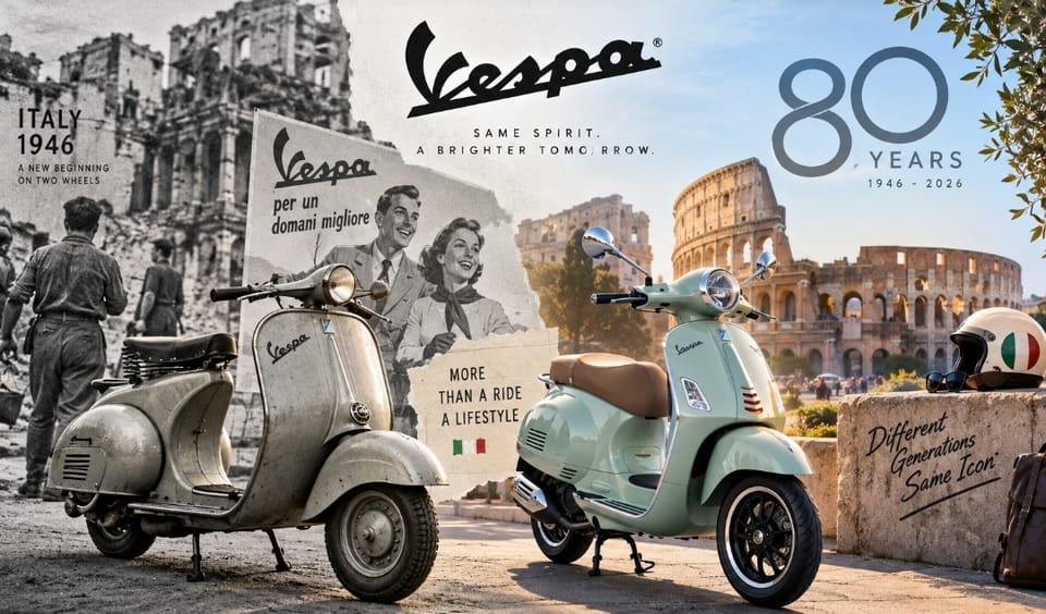 Dari Kendaraan Pascaperang hingga Ikon Gaya Hidup, Mengapa Desain Vespa Bertahan 80 Tahun?