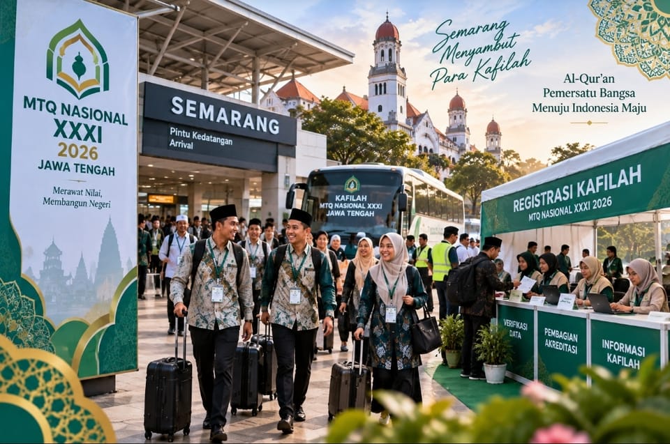 847 Kafilah dan Tamu MTQ Nasional Sudah Tiba di Jateng, Registrasi Dimulai Hari Ini