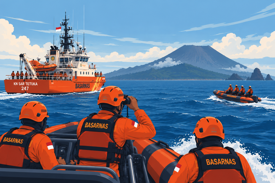 Gunung Anak Krakatau Masih Siaga, 8 Orang di Selat Sunda Belum Ditemukan